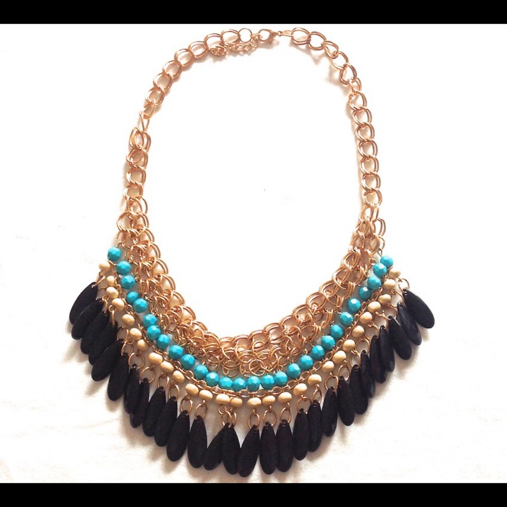 Mix Beads Statement Necklace